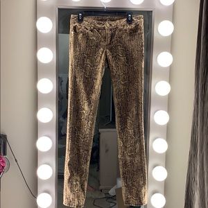 Tory Burch snake skin jeans
